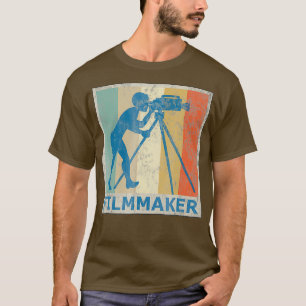 Vintage Retro Style Filmmaker Camera Photography T-Shirt