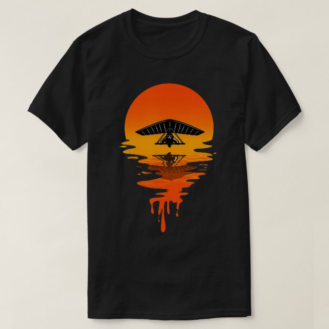 Vintage Retro Style Hang Gliding  T-Shirt (Design Front)