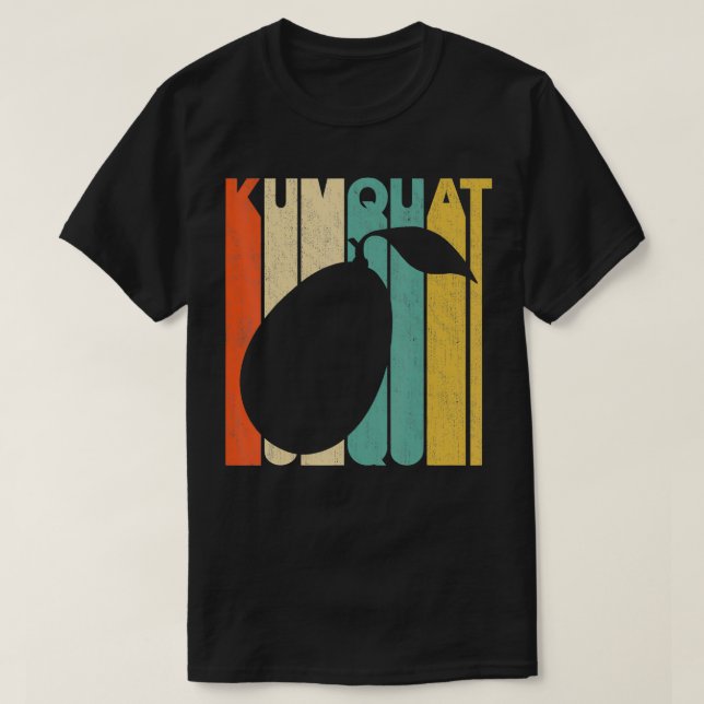 Vintage Retro Style Kumquat Silhouette  T-Shirt (Design Front)