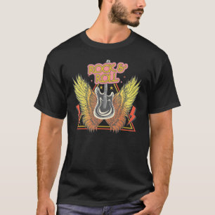 Vintage Retro Style Rock & Roll Music With Wings G T-Shirt