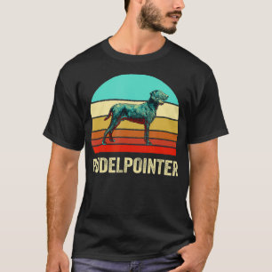 Vintage Retro Style Sunset Pudelpointer T-Shirt