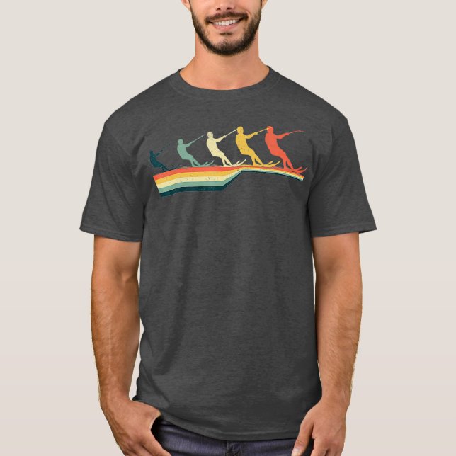 Vintage Retro Style  WATER SKI T-Shirt (Front)