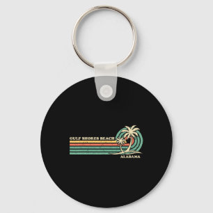 Vintage Retro Summer Vacation Alabama Gulf Shores Key Ring