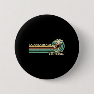 Vintage Retro Summer Vacation California La Jolla 6 Cm Round Badge