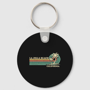 Vintage Retro Summer Vacation California La Jolla Key Ring