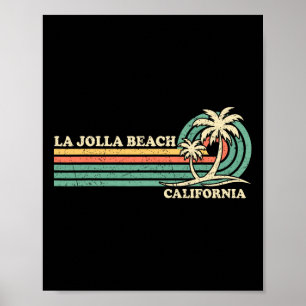 Vintage Retro Summer Vacation California La Jolla Poster