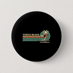 Vintage Retro Summer Vacation California Venice Be 6 Cm Round Badge