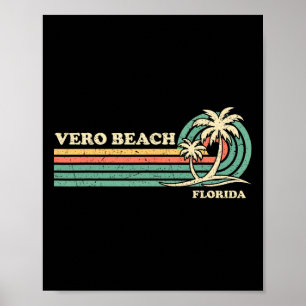Vintage Retro Summer Vacation Florida Vero Beach M Poster