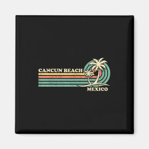 Vintage Retro Summer Vacation Mexico Cancun Beach  Magnet