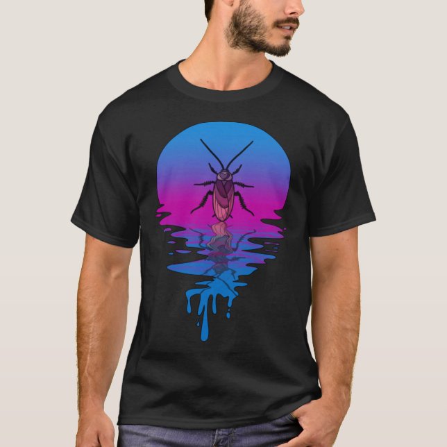 Vintage Retro Sunset Cockroach T-Shirt (Front)