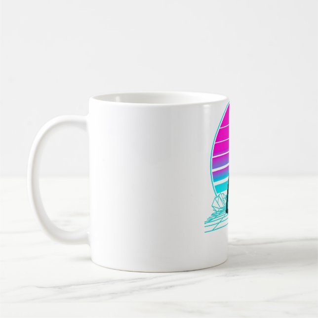 Vintage Retro Sunset Darts  Coffee Mug (Left)