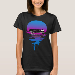 Vintage Retro Sunset Fire Engine T-Shirt