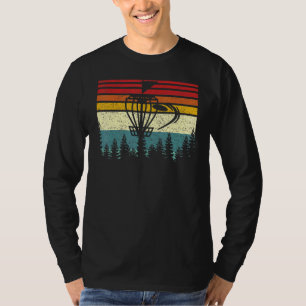 vintage retro sunset frolf flying disc golf sport T-Shirt