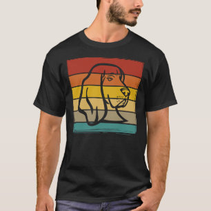 Vintage Retro Sunset Golden Retriever Dog T-Shirt