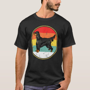 Vintage Retro Sunset Gordon Setter Dog T-Shirt