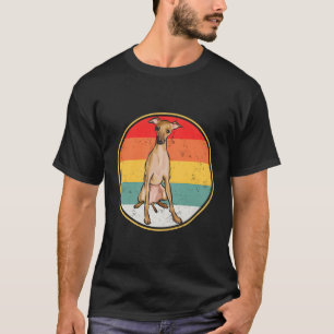 Vintage Retro Sunset Italian Greyhound Dog T-Shirt