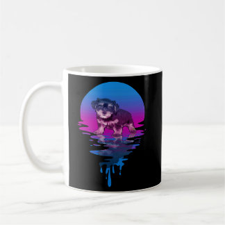 Vintage Retro Sunset Morkie Coffee Mug