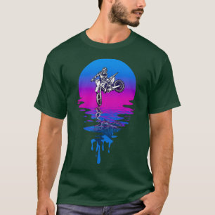 Vintage Retro Sunset Motocross Bike T-Shirt