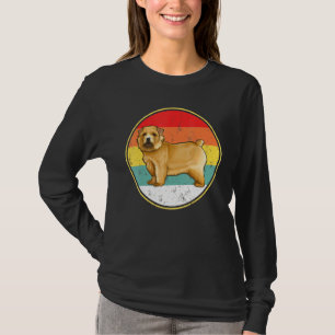 Vintage Retro Sunset Norwich Terrier Dog T-Shirt