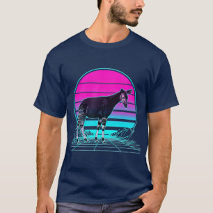Vintage Retro Sunset Okapi T-Shirt