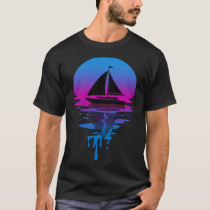 Vintage Retro Sunset Sailing T-Shirt