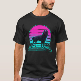 Vintage Retro Sunset Schipperke T-Shirt