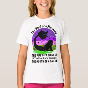 Vintage Retro Sunset Soul of a Mermaid T-Shirt