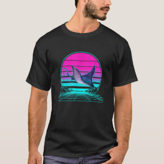 Vintage Retro Sunset Stingray T Shirt