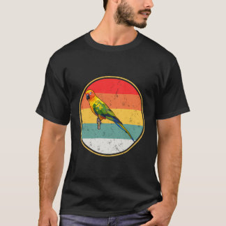 Vintage Retro Sunset Sun Conure Bird T-Shirt