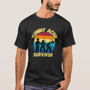 Vintage Retro Sunset Tummy Ache Survivor T-Shirt