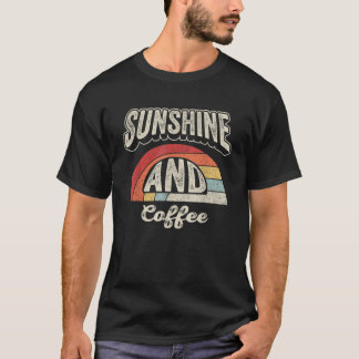 Vintage Retro Sunshine And Coffee Lover Summer T-Shirt