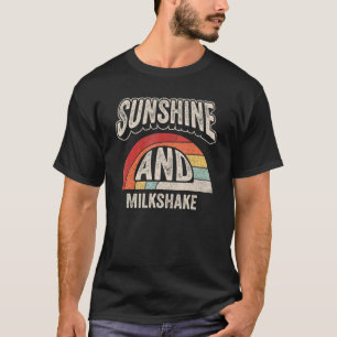 Vintage Retro Sunshine And Milkshake Milk Summer T-Shirt