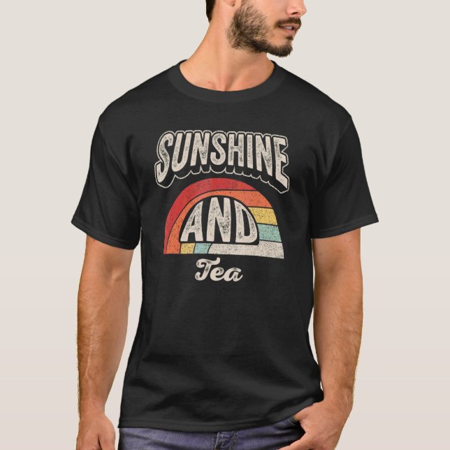 Vintage Retro Sunshine And Tea  Summer T-Shirt (Front)