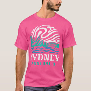 Vintage Retro Sydney Opera House Harbour Bridge Au T-Shirt