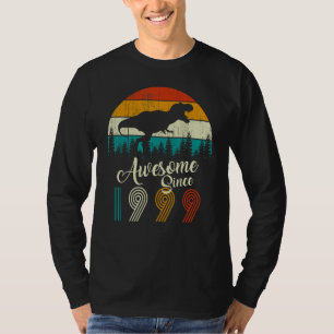 Vintage Retro T Rex Pine Tree Awesome Since 1999 D T-Shirt