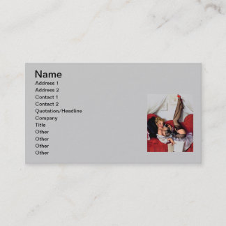 Vintage Retro Telephone Pinup girl Business Card