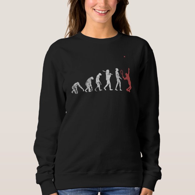 Vintage Retro Tennis Evolution Sweatshirt (Front)