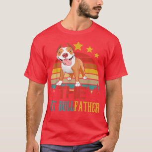 Vintage Retro The Pit Bullfather Funny Pit Bull Do T-Shirt