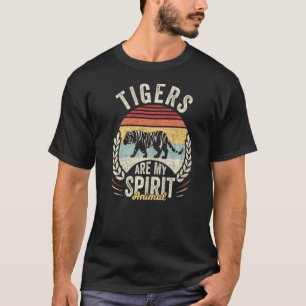 Vintage Retro Tigers Are My Spirit Animal Tiger T-Shirt