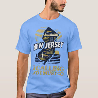 Vintage Retro Travel Slogan New Jersey is Calling  T-Shirt