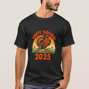 Vintage Retro Trot Squad Thanksgiving Pilgrim Turk T-Shirt