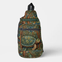 Vintage retro turtle bohemian boho woodland