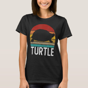 Vintage Retro Turtle Sunset 70s 80s 90s Turtle Par T-Shirt