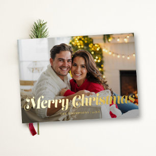 Vintage Retro Type Elegant Simple Photo Christmas