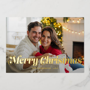 Vintage Retro Type Elegant Simple Photo Christmas