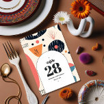 Vintage Retro Typography and Pattern Table Number<br><div class="desc">levate your event decor with this stylish vintage-inspired table number card. Featuring a unique retro pattern and bold typography, this design combines classic charm with modern flair. Perfect for weddings, dinner parties, or any special event, these table numbers add a touch of nostalgia and elegance to your table settings. The...</div>