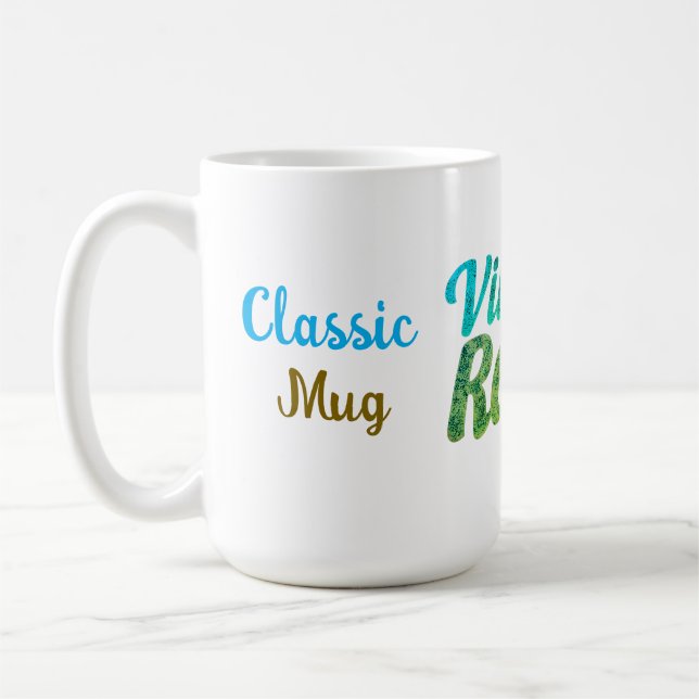 Vintage Retro Typography Design -  Coffee Mug (Left)