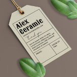 Vintage Retro Typography Product Price Hang Tag<br><div class="desc">Minimalist,  vintage typography design for your personalised business product price hang tags. Select the ''Edit using Design Tool'' to customise it further. *recommended to edit using your computer</div>