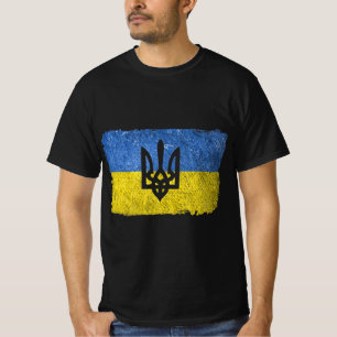 Vintage Retro Ukraine Ukrainian Flag Pride Patriot T-Shirt