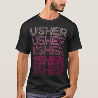 Vintage Retro Usher Name T-Shirt